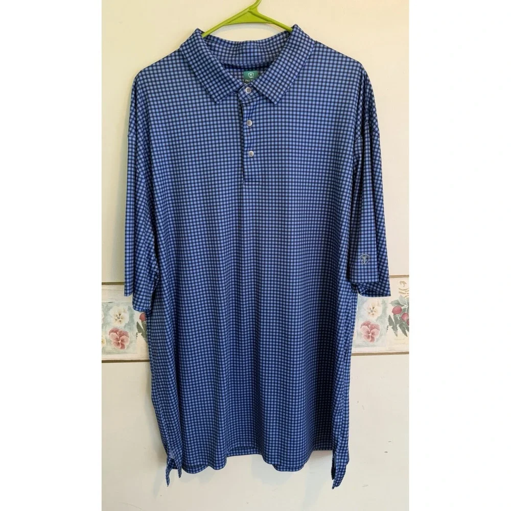 PGA Tour Performance Polo Shirt Mens 2XLT Moisture Wicking Sun Protection Stetch